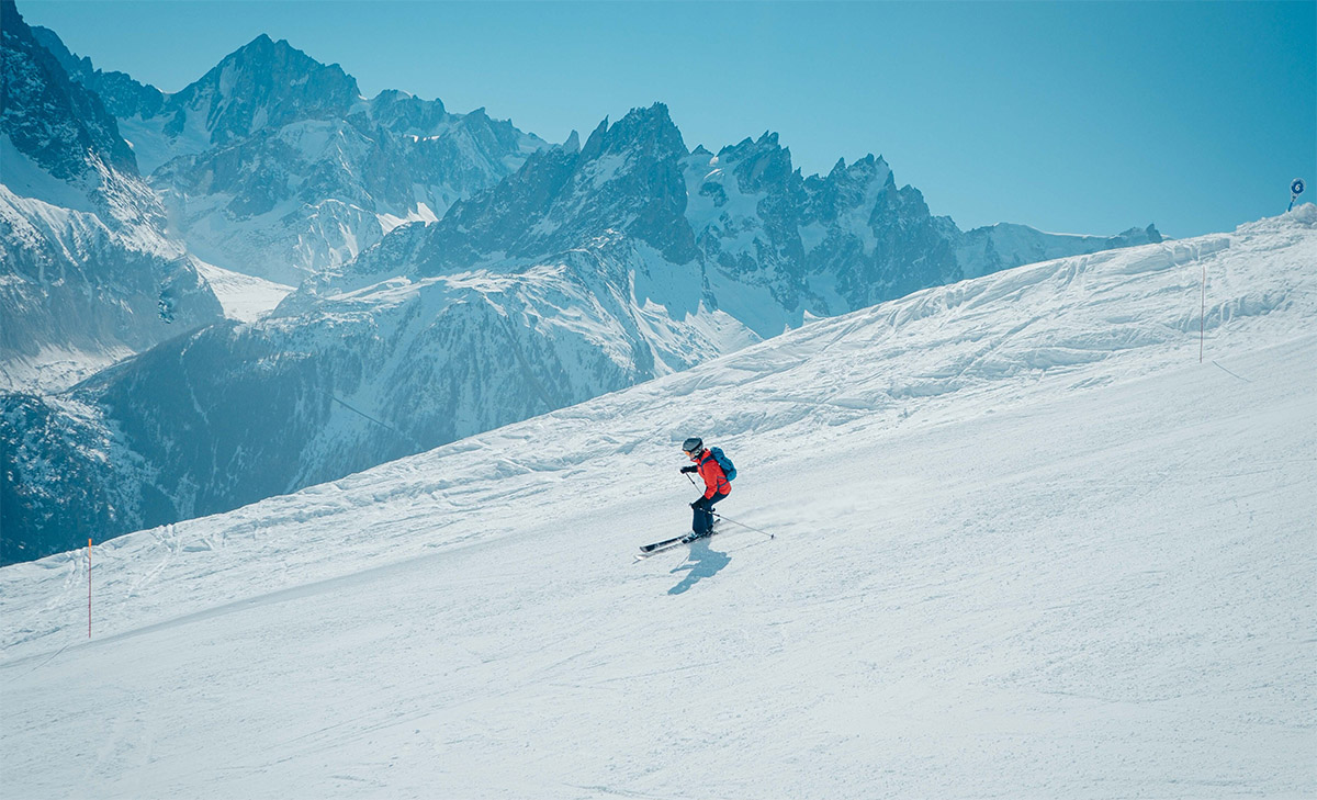 Lenteskien Chamonix Mont Blanc
